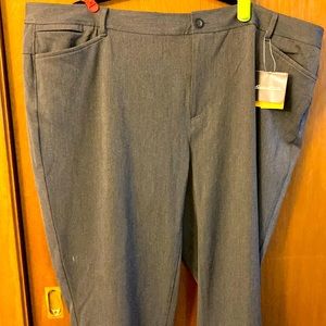 NWT. Eddie Bauer 24w. Gray travel dress pants